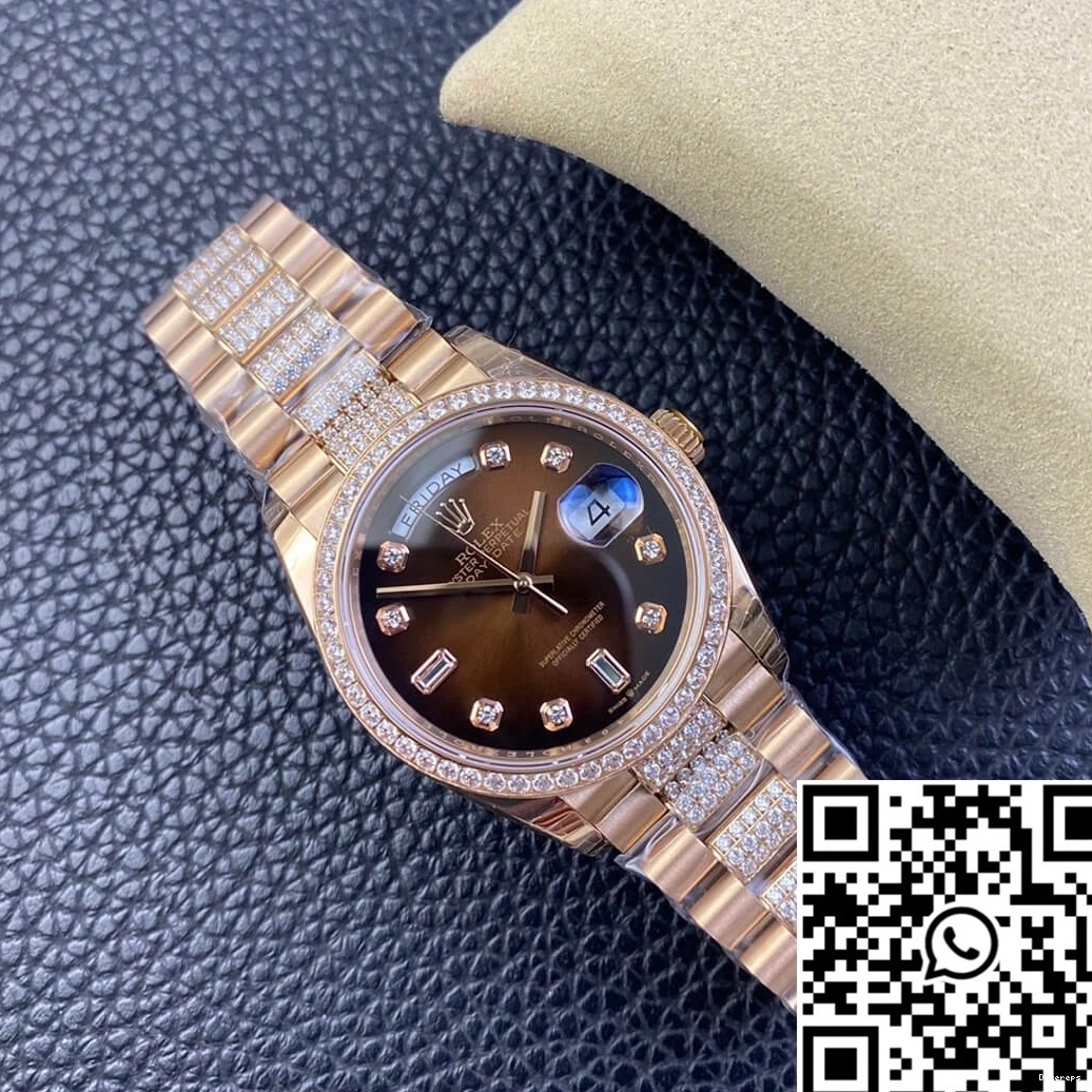 996 M128345rbr-0041 Day Rolex Factory Date Strap EW Comfortable Diamond 0812